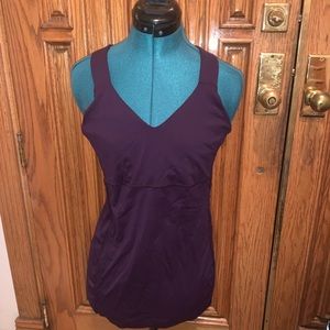 Lululemon dark plum luxtreme cross back tank